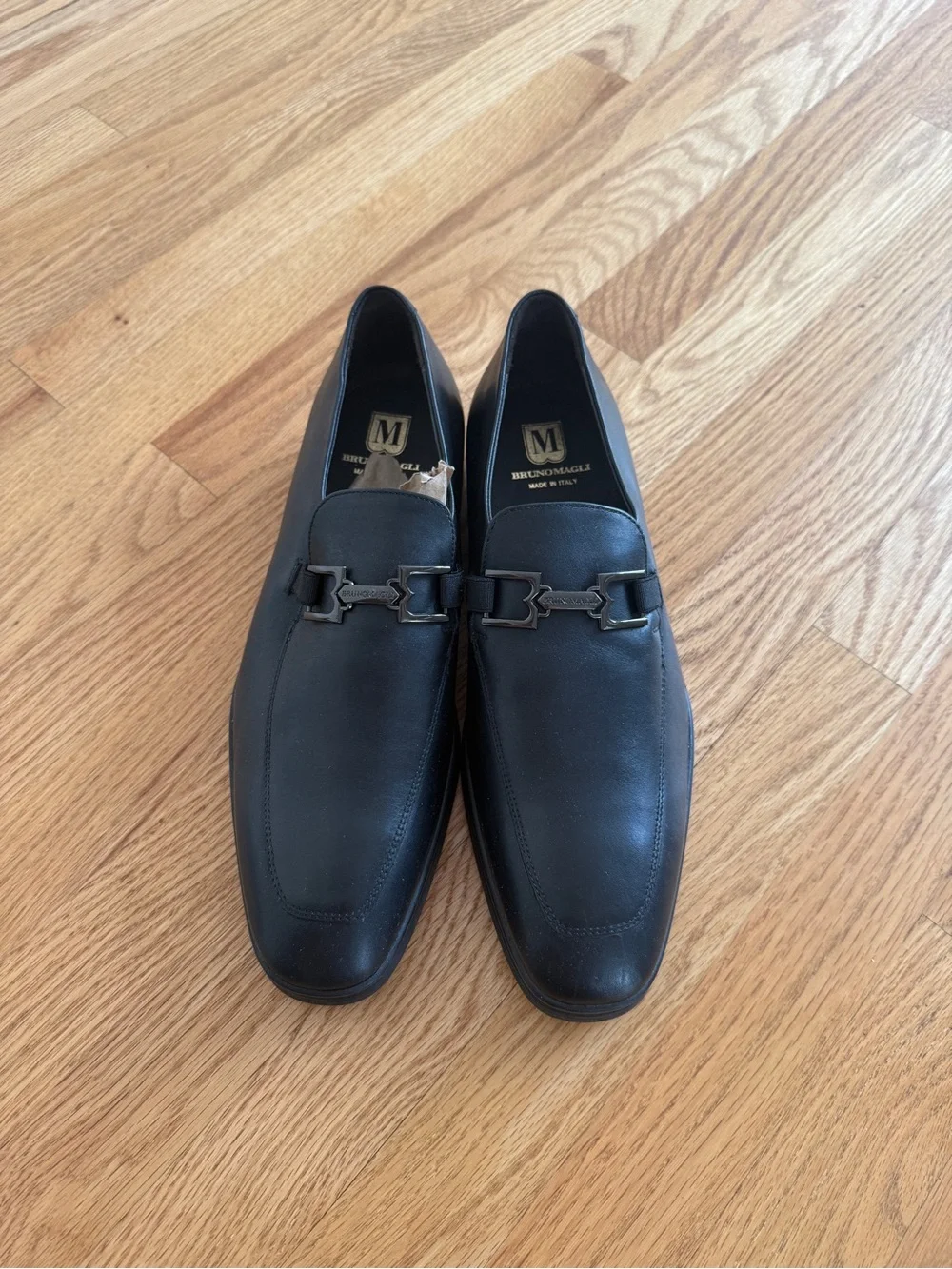 Bruno Magli men’s black loafers leather size 11